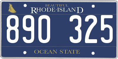 RI license plate 890325