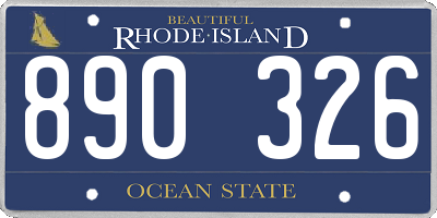 RI license plate 890326