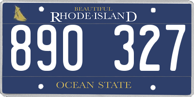 RI license plate 890327