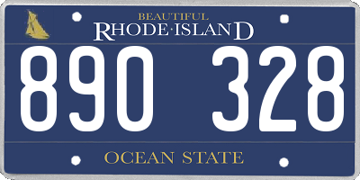 RI license plate 890328