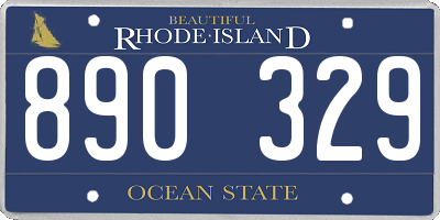 RI license plate 890329