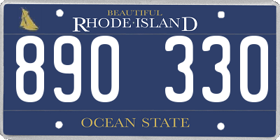 RI license plate 890330