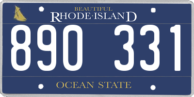 RI license plate 890331