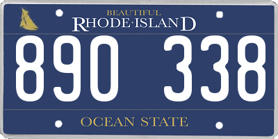 RI license plate 890338