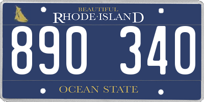 RI license plate 890340