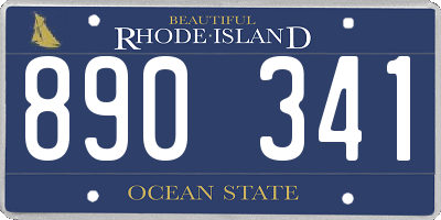 RI license plate 890341