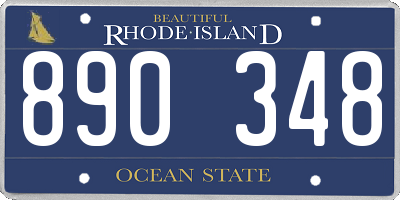 RI license plate 890348