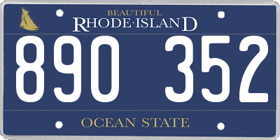 RI license plate 890352