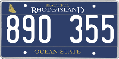 RI license plate 890355