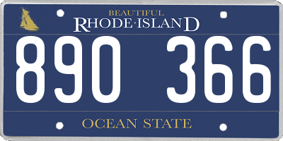 RI license plate 890366