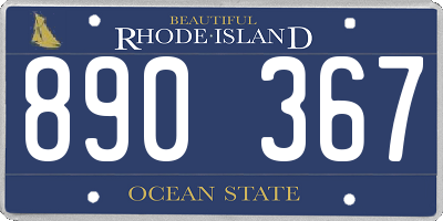 RI license plate 890367