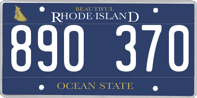 RI license plate 890370