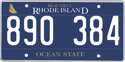 RI license plate 890384