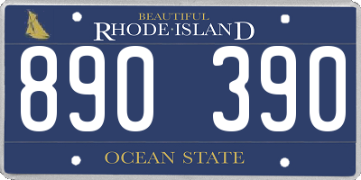 RI license plate 890390