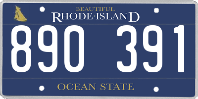 RI license plate 890391