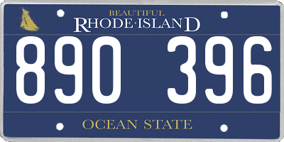 RI license plate 890396