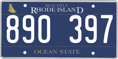 RI license plate 890397