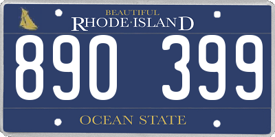 RI license plate 890399
