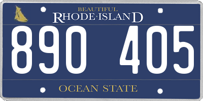 RI license plate 890405
