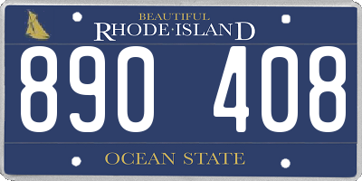 RI license plate 890408