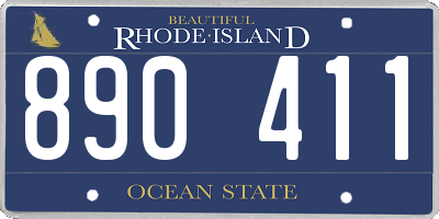 RI license plate 890411