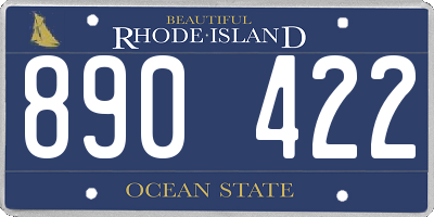 RI license plate 890422