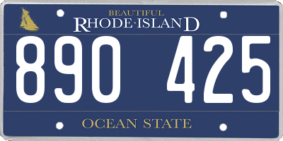 RI license plate 890425