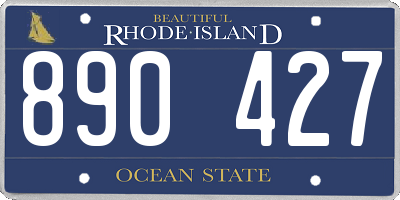 RI license plate 890427