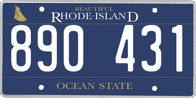 RI license plate 890431