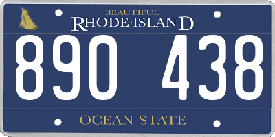 RI license plate 890438