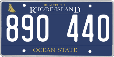 RI license plate 890440