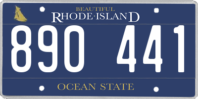 RI license plate 890441