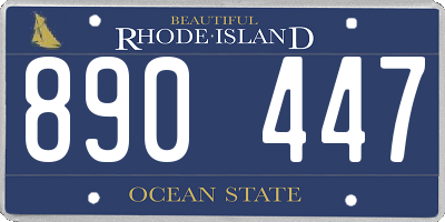 RI license plate 890447