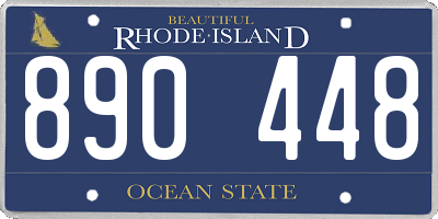 RI license plate 890448