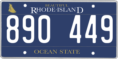 RI license plate 890449