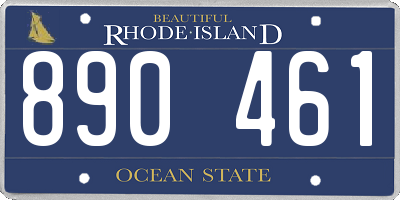 RI license plate 890461