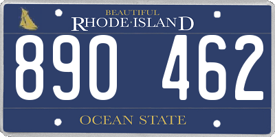 RI license plate 890462