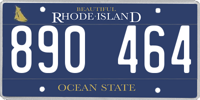 RI license plate 890464