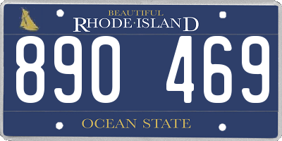 RI license plate 890469