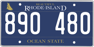 RI license plate 890480