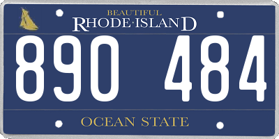RI license plate 890484