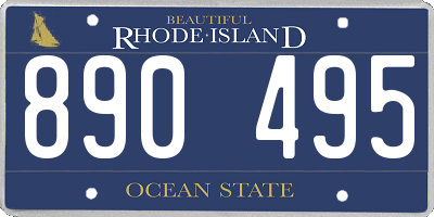 RI license plate 890495