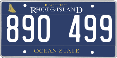 RI license plate 890499