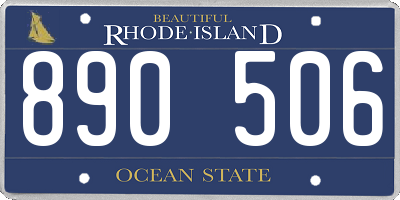 RI license plate 890506