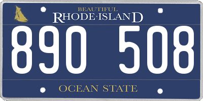 RI license plate 890508