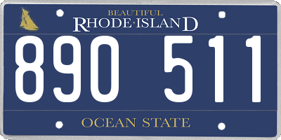 RI license plate 890511