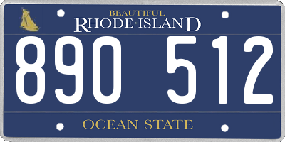 RI license plate 890512