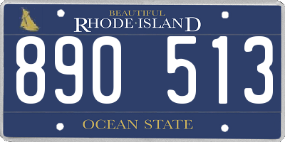 RI license plate 890513