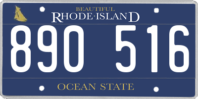 RI license plate 890516