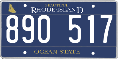 RI license plate 890517